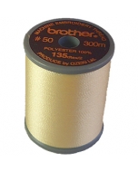 Brother satin finish embroidery thread. 300m spool CREAM BROWN 010