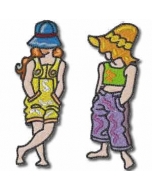 10 set Funky Girls Embroidery Design
