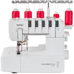 Brother CV3550 double cover stitch machine and it uses 5-threads