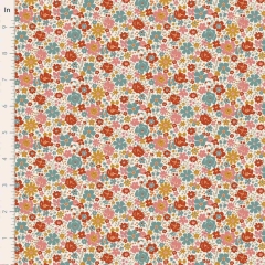 Tilda Village Life Esther Warm Cream Floral Fabric