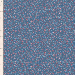 Tilda Village Life Mae Blue Floral Fabric