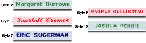 Name style selection