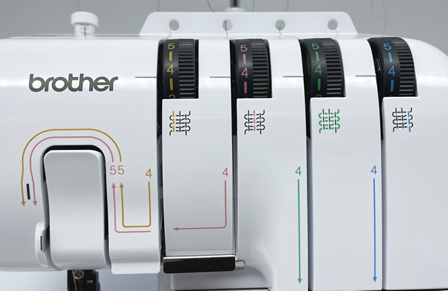 Brother 2104d tension dial colours