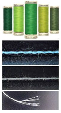 Close up thread fraying