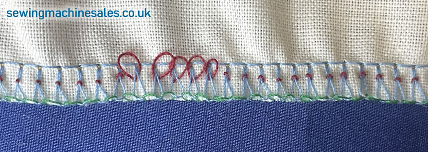 Sample show zero needle thread tension problem