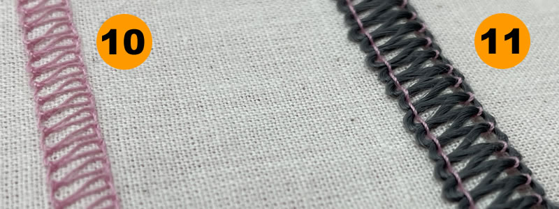 Flatlock stitch sample