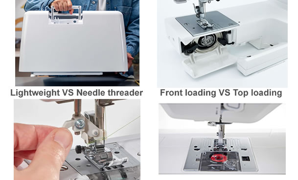 Lightweight VS Needle threader? Front VS Top bobbin loading