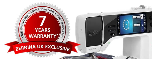 Bernina approved 7-year warranty provider