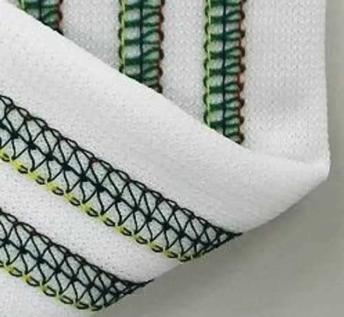 Example of a two-sided top cover stitches