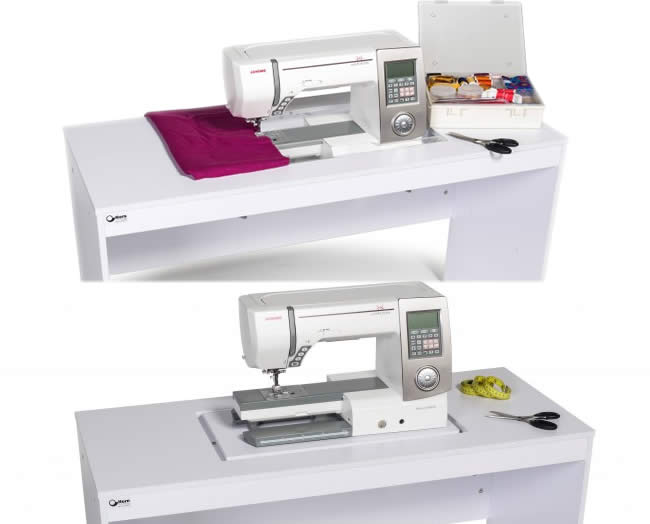 2 positions to work with, sleeve arm or flat bed