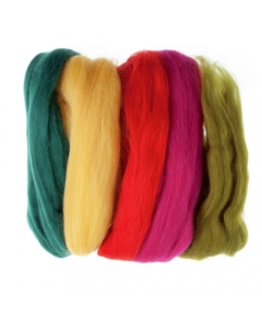 Bright Colour roving wool