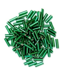 Bugle Beads 6mm in Green
