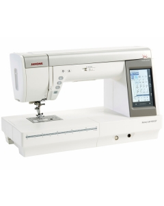 Janome MC 9400 front view showing the longer sewing bed