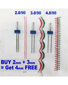 Twin needles BUY 2mm + 3mm = Get 4mm FREE