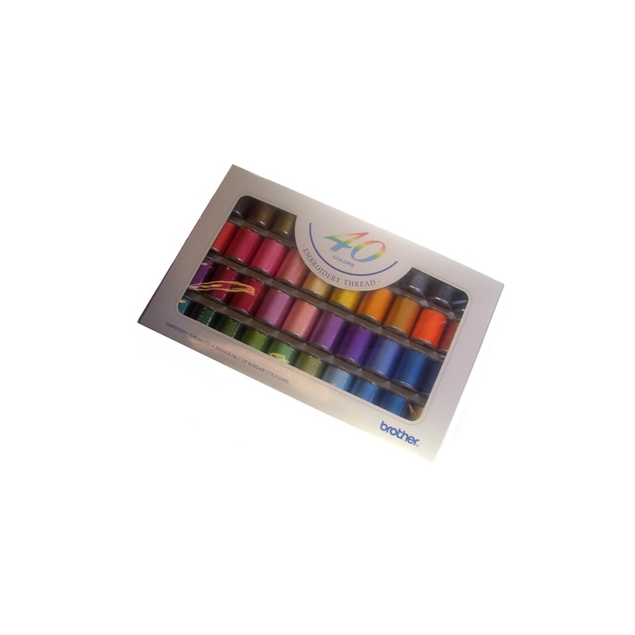 Brother embroidery threads set of 40 satin finish different for machine