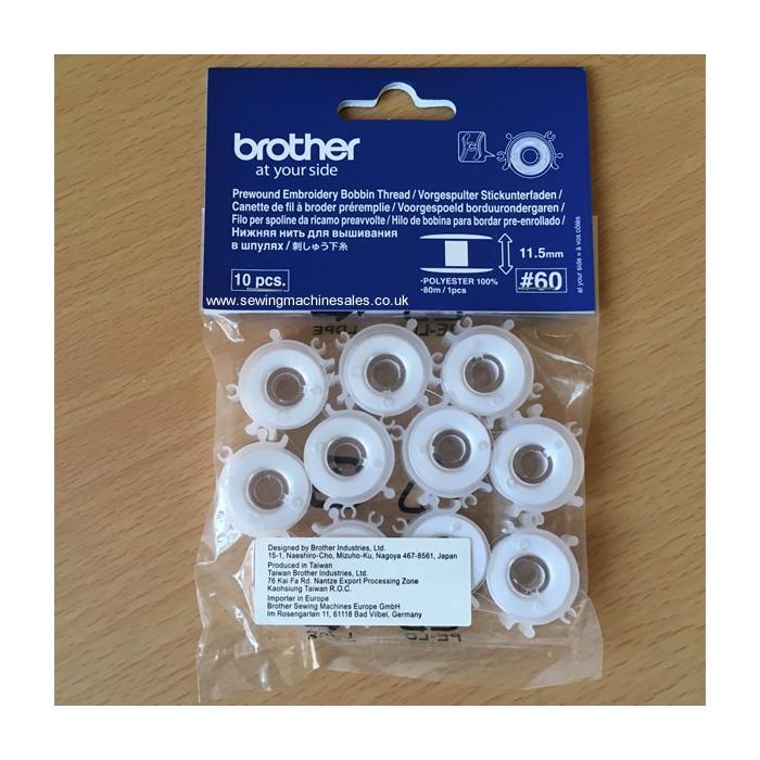 10 Prewound bobbins for Brother Combination Embroidery/Sewing Machines