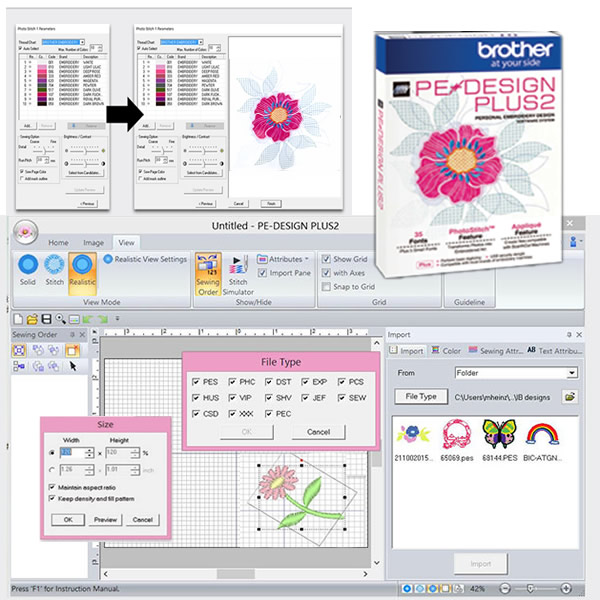 Brother PE Design PLUS 2 Embroidery Software