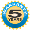 5 Years Manufacturers Warranty.